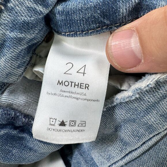 Mother Jeans Womens Size 24 Blue The Insider Crop Denim Stretch - Picture 12 of 14